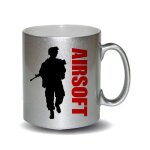 Mug humoristique gris airsoft cadeau f�te des m�res, f�te des p�res ou toutes autres occasions.