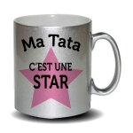 Mug humoristique gris mon tata c'est une star . cadeau fête des mères, fête des pères ou toutes autres ... Mug humoristique gris mon tata c'est une star . cadeau fête des mères, fête des pères ou toutes autres ...