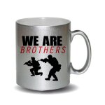 Mug humoristique gris we are brothers cadeau f�te des m�res, f�te des p�res ou toutes autres occasions. ...