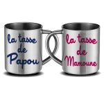 Mugs humoristiques la tasse de mon papou et la tasse de ma mamoune