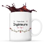 Mug - ing�nieure au top - c�ramique - imprim� recto / verso - r�sistant lave - vaisselle