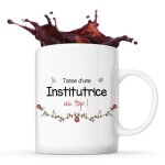 Mug - institutrice au top - c�ramique - 325 ml - r�sistant lave - vaisselle & micro - onde