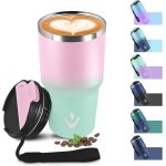 Mug isotherme 600ml 20oz, tasse a caf� double paroi, r�utilisable, thermo caf� acier inoxydable 304, ...