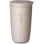 Mug isotherme pour caf� a emporter 350ml - anti - fuite, double paroi, acier inox, boissons chaudes et ...