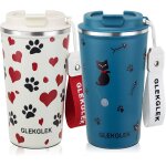 Mug isotherme cafe, travel mug pour boissons glac�es 500ml tasse isotherme chat