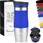 Mug isotherme etanche 370ml 450ml thermos caf - th i tasse isole pour caf et th a emporter, double ...
