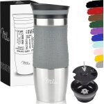 Mug isotherme etanche 370ml 450ml thermos caf - th i tasse isole pour caf et th a emporter, double ...