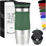 Mug isotherme etanche 370ml 450ml thermos caf - th i tasse isole pour caf et th a emporter, double ...
