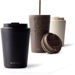 Mug isotherme avec paille 470ml - thermo caf� etanche en acier inox, tasse isotherme sans bpa, mug isotherme ...