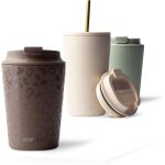 Mug isotherme avec paille 470ml - thermo caf� etanche en acier inox, tasse isotherme sans bpa, mug isotherme ...