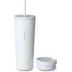 Mug isotherme avec paille et couvercle 720ml - acier inoxydable, anti - fuite, double paroi, boissons ...