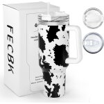 Mug isotherme avec paille et poigne 1. 2l, tasse isotherme 100% anti - fuite, 34 heures froid, 12 heures ...