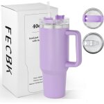 Mug isotherme avec paille et poigne 1. 2l, tasse isotherme 100% anti - fuite, 34 heures froid, 12 heures ...