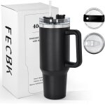 Mug isotherme avec paille et poigne 1. 2l, tasse isotherme 100% anti - fuite, 34 heures froid, 12 heures ...