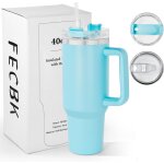 Mug isotherme avec paille et poigne 1. 2l, tasse isotherme 100% anti - fuite, 34 heures froid, 12 heures ...