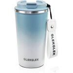 Mug isotherme avec sangle, anti - d�versement tasse isotherme pour caf� 500ml, tasse a caf� couvercle ...