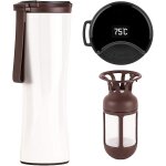 Mug isotherme, tasse a caf� a emporter, bouteille thermos intelligente, bouteille d'eau tactile en acier ...