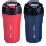 Mug isotherme tasse etanche 2x400ml i tasse isole pour caf et th a emporter en acier inoxydable avec ...