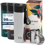 Mug isotherme transportable thermos caf avec sangle & infuseur a th en acier inoxydable ¿ 360 ml tasse ...