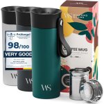 Mug isotherme transportable thermos caf avec sangle & infuseur a th en acier inoxydable ¿ 360 ml tasse ...