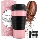 Mug isotherme transportable thermos caf avec sangle & infuseur a th en acier inoxydable ¿ 360 ml tasse ...
