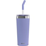Mug isotherme - travel mug helia - avec paille en verre durable & brosse de nettoyage - etanche - sans ...