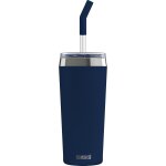 Mug isotherme - travel mug helia - avec paille en verre durable & brosse de nettoyage - etanche - sans ...