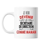 Mug je veux devenir secrtaire de direction comme maman tasse cadeau personnalis