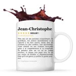 Mug jean - christophe avis copain recommandation copine tasse couple saint valentin cadeau famille anniversair ...
