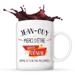 Mug - jean - guy - tasse c�ramique - blanc - cylindrique - 325 ml