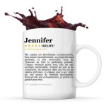 Mug jennifer avis copine recommandation copain tasse couple pr�nom saint valentin cadeau famille anniversaire ...