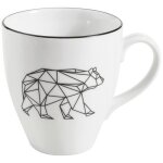 Mug déjeuner porcelaine 45cl origami ours Mug déjeuner porcelaine 45cl origami ours