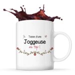 Mug - joggeuse au top - c�ramique - imprim� recto / verso - r�sistant lave - vaisselle