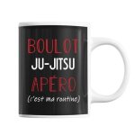 Mug - ju - jitsu - c'est ma routine - c�ramique - 325 ml - r�sistant lave - vaisselle et micro - onde ...