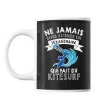 Mug - kitesurf sexag�naire - c�ramique - 325 ml - r�sistant lave - vaisselle & micro - onde