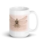 Mug libellule, portrait en graphite 425 ml