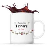 Mug - libraire au top - c�ramique - blanc - cylindrique - compatible lave - vaisselle