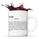 Mug - lo�s - tasse en c�ramique - blanc - design contemporain - compatible lave - vaisselle