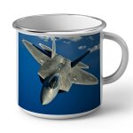 Mug en métal emaillé avion de chasse militaire jet combat us army Mug en métal emaillé avion de chasse militaire jet combat us army
