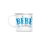 Mug en mtal emaill bb a bord maman bb femme