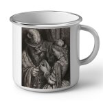 Mug en mtal emaill barbe bleu conte gustave dore bible gravure