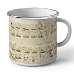 Mug en mtal emaill chopin partition manuscrit polonaise piano musique