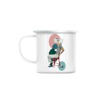 Mug en mtal emaill couple branch collage art surralisme humour saint valentin