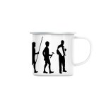 Mug en métal emaillé evolution accordéon musette instrument musicien france Mug en métal emaillé evolution accordéon musette instrument musicien france