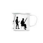 Mug en métal emaillé evolution basson vent orchestre instrument musicien Mug en métal emaillé evolution basson vent orchestre instrument musicien