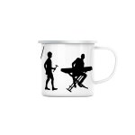 Mug en mtal emaill evolution clavier piano synth musique instrument musicien