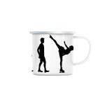 Mug en métal emaillé evolution patinage artistique patineuse sport athlète Mug en métal emaillé evolution patinage artistique patineuse sport athlète