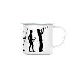 Mug en métal emaillé evolution trombone musique instrument musicien Mug en métal emaillé evolution trombone musique instrument musicien