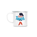 Mug en métal emaillé french touch moustache beret bébé Mug en métal emaillé french touch moustache beret bébé