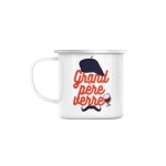 Mug en mtal emaill grand pre verre vin humour alcool